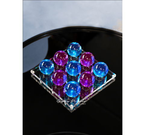  Luxury  Noughts and Crosses - Resin Balls  (TR Purple and TR Blue)