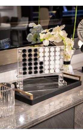Luxury Acrylic Connect 4 Game Black & White