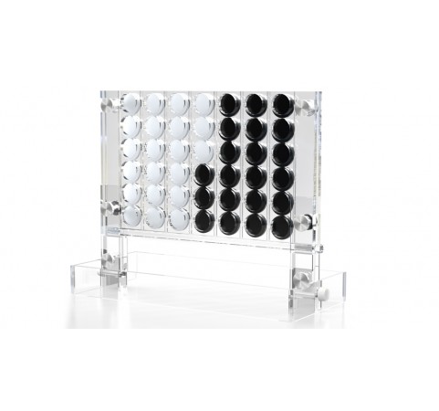 Luxury Acrylic Connect 4 Game Black & White