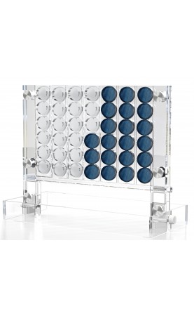 Luxury Acrylic Connect 4 Game Pearl Blue & Clear