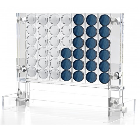 Luxury Acrylic Connect 4 Game Pearl Blue & Clear Luxury Acrylic Connect 4 Game Pearl Blue & Clear