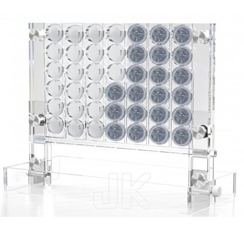 Luxury Acrylic Connect 4 Game Pearl Dark Grey  & Clear