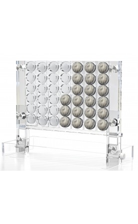 Luxury Acrylic Connect 4 Game Pearl Grey & Clear
