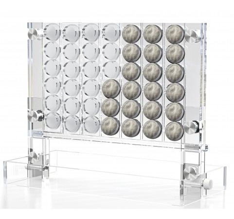 Luxury Acrylic Connect 4 Game Pearl Grey & Clear