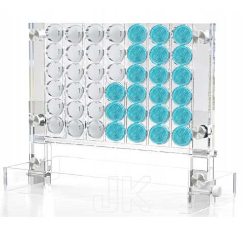 Luxury Acrylic Connect 4 Game Pearl Turquoise & Clear Luxury Acrylic Connect 4 Game Pearl Turquoise & Clear
