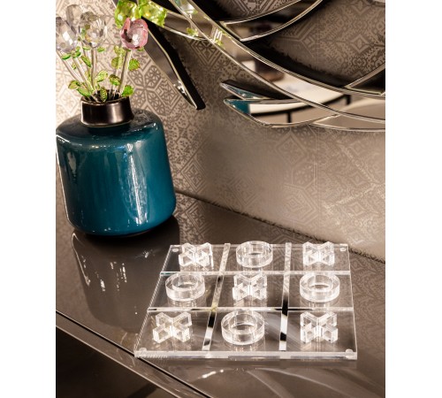 Luxury Acrylic Noughts and Crosses -Tic Tac Toe - X and O Board Game - Silver Luxury Acrylic Noughts and Crosses -Tic Tac Toe - X and O Board Game - Silver