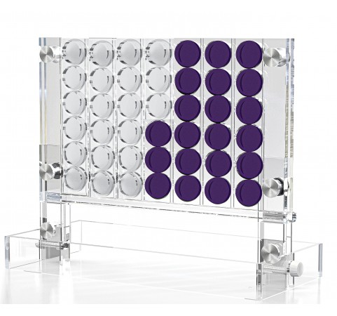 Luxury Acrylic Connect 4 Game Solid Purple & Clear Luxury Acrylic Connect 4 Game Solid Purple & Clear