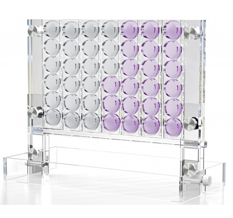 Luxury Acrylic Connect 4 Game Transparent Purple & Clear 